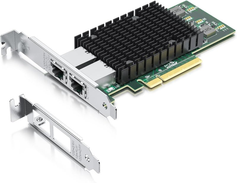 HYFIBER H!Fiber 10Gb PCI-E Network Card NIC, Dual RJ45 Copper Ports, Compare to Intel X540-T2, with Intel X540-BT2 Chip, PCIe X8, 10Gbase-T Ethernet LAN Adapter Support Windows Server/Windows/Linux/VMware ESX - Image 1