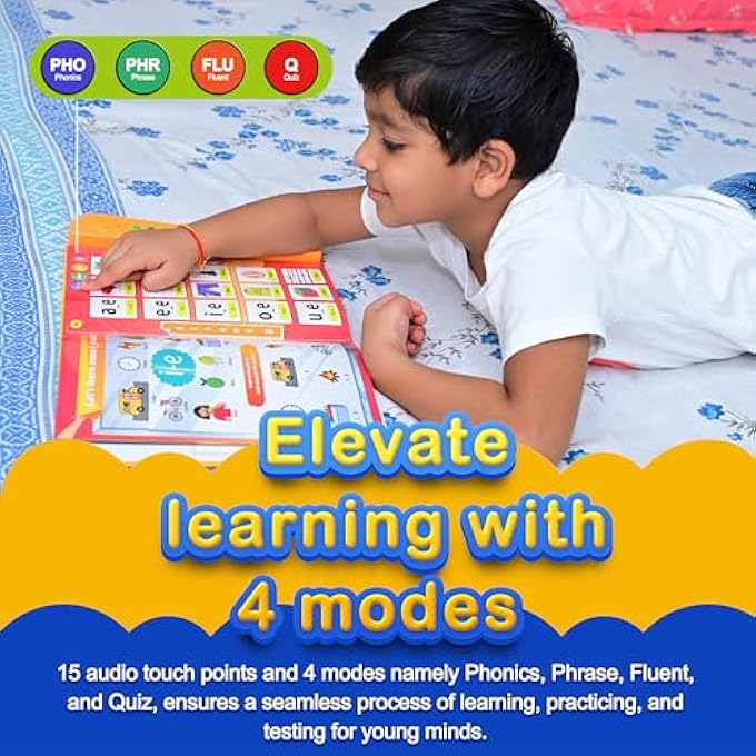 PACK OF 2 MUSICAL INTERACTIVE CHILDREN SOUND BOOKS:PHONICS & POWERFUL HABITS|IDEAL GIFT FOR 3+ YEARS BABY|E LEARNING BOOK|SMART INTELLIGENT ACTIVITY BOOKS| RHYMES|TALKING BOOK - Image 4