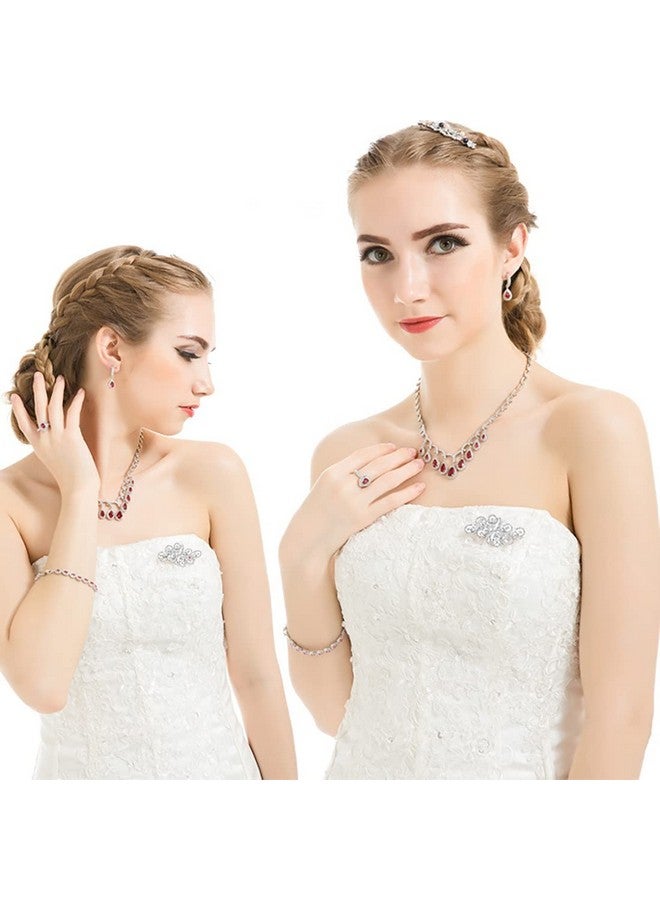 YOQUCOL دبوس بروش فضي على شكل شريط مزين بكريستال زركونيا مكعب أبيض للنساء لحفلات الزفاف والمجوهرات - Image 3