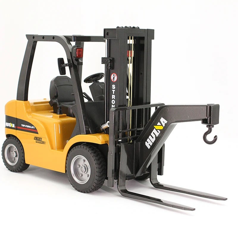 Huina - Forklift with Flat Bed 1/10 with Remote Control - Yellow - 1576 - Image 4