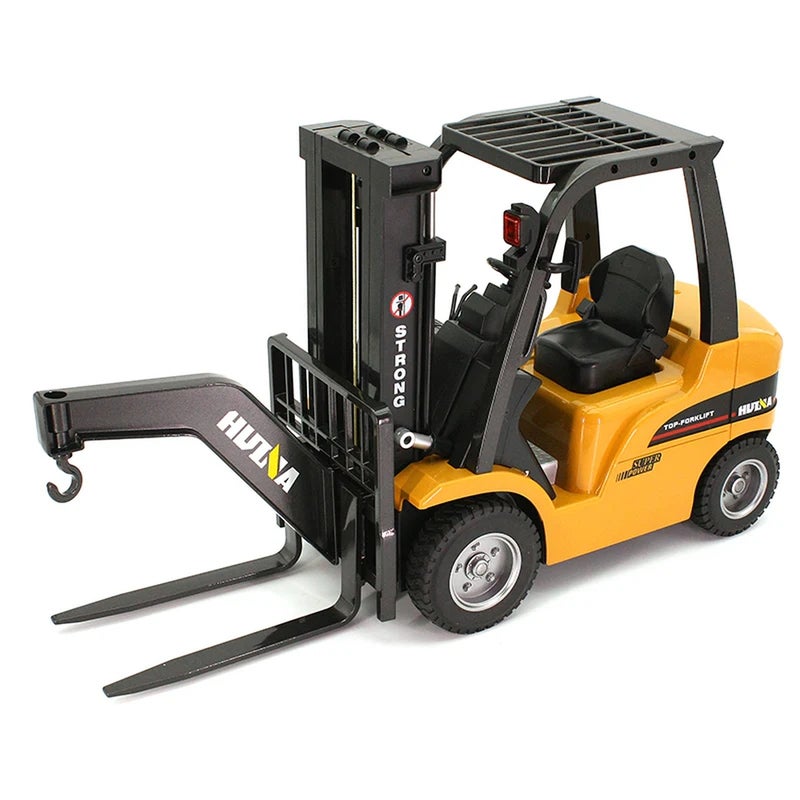 Huina - Forklift with Flat Bed 1/10 with Remote Control - Yellow - 1576 - Image 2