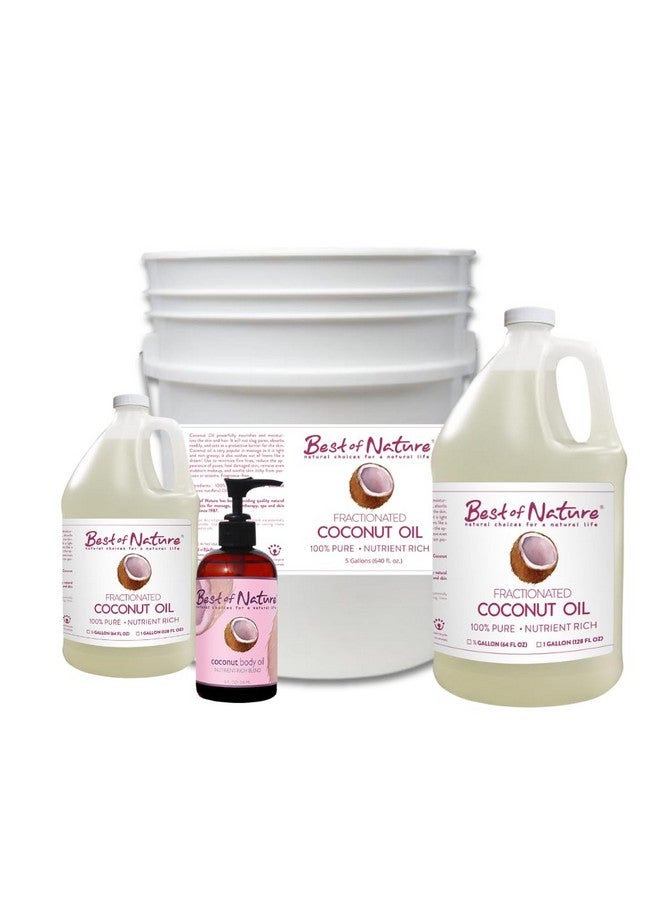 100% Pure Fractionated Coconut Massage & Body Oil Liquid Mct Coconut Oil Unscented Moisturizer For Hair Skin Face & Aromatherapy Carrier Oil For Essential Oils