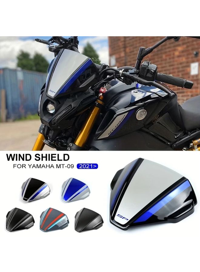 For MT-09 FZ09 2021 2022 Front Wind Deflector Heavy Duty ABS Motorcycle Windshield Black Red Blue - Image 1
