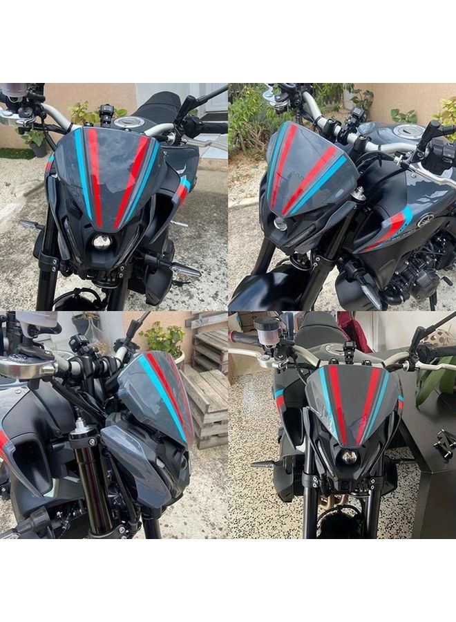 For MT-09 FZ09 2021 2022 Front Wind Deflector Heavy Duty ABS Motorcycle Windshield Black Red Blue - Image 3