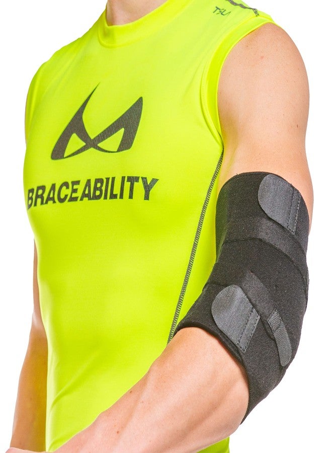 BraceAbility Cubital Tunnel Syndrome Brace - Ulnar Nerve Padded Elbow Splint for Sleeping and Daytime Support for Radial Neuropathy and Nerve Entrapment Treatment Pain-Relief and Recovery (Universal) - Image 1