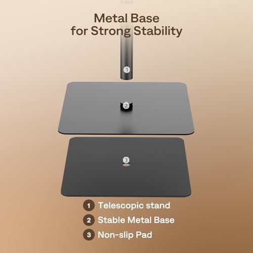 Aurzen Adjustable Projector Stand, 17.3–43.3 in Height, 1/4-Inch Screw, Compatible D1R Cube/D1R/D1/D1G/BOOM mini/BOOM air/D1 air Projectors & Most Projectors - Image 5