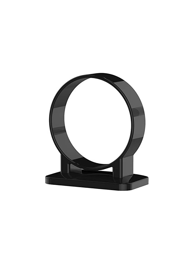 jaexest Hair Dryer Holder, Bathroom Hair Dryer Holder, Hair Care Tools Holder Wall Mount, Styling Tool Organizer for Hair Dryer - Extra Large Rim (Black, L 3.7”×W 2.1”×H 4.3”) - Image 2