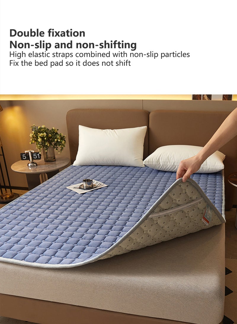 Sharpdo Winter Plush Quilted Thick Milk Velvet Mattress, Anti-Static Soft Mattress 180*200cm - Image 4