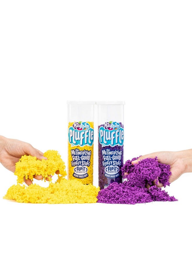Educational Insights - Playfoam Pluffle For Sensory Bins 2 Pack Yellow & Purple Ages 3+ - Image 1