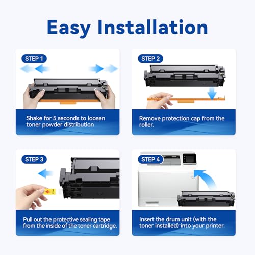 belietop Compatible with 410X Toner Cartridges Replacement for HP 410X 410A CF410X CF411X CF412X CF413X use with Color Laserjet Pro M452dw 452dn 452nw MFP M477fnw M477fdn M477fdw M377dw Printer (BK/C/Y/M) - Image 4