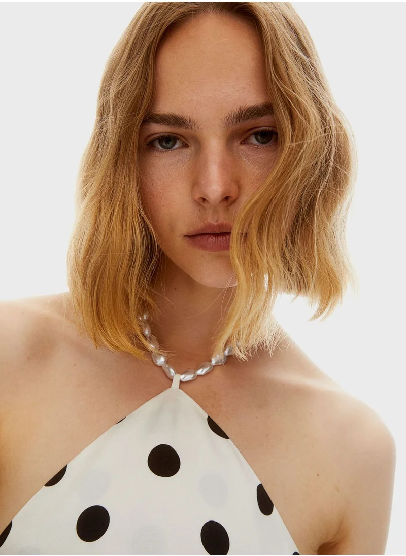 H&M Halter Neck Printed Top