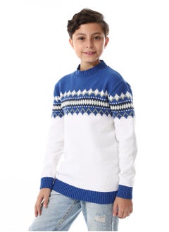 Caesar Wool Boys Pullover With Multi Design  - Image 2