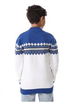 Caesar Wool Boys Pullover With Multi Design  - Image 3