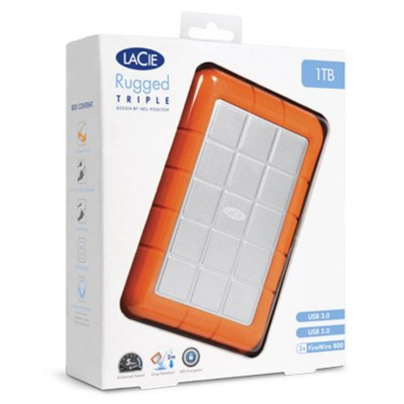 Rugged Triple External Hard Drive Portable HDD USB 3.0 FireWire 800 Compatible for Mac and PC Computer Desktop Workstation Laptop STEU1000400 - Image 2
