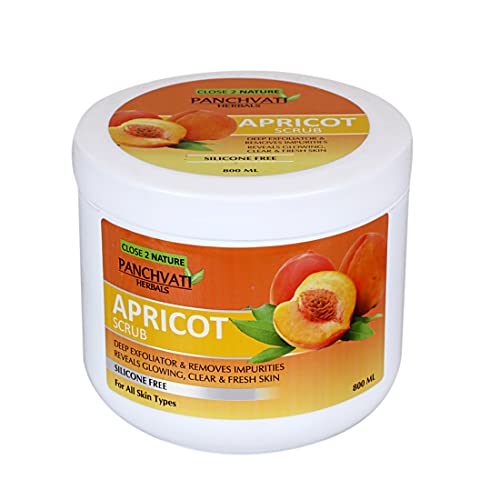 Panchvati Herbals Regular Apricot Scrub for Better Skin Tone & Removing Wrinkles- 800 ml. - Image 2