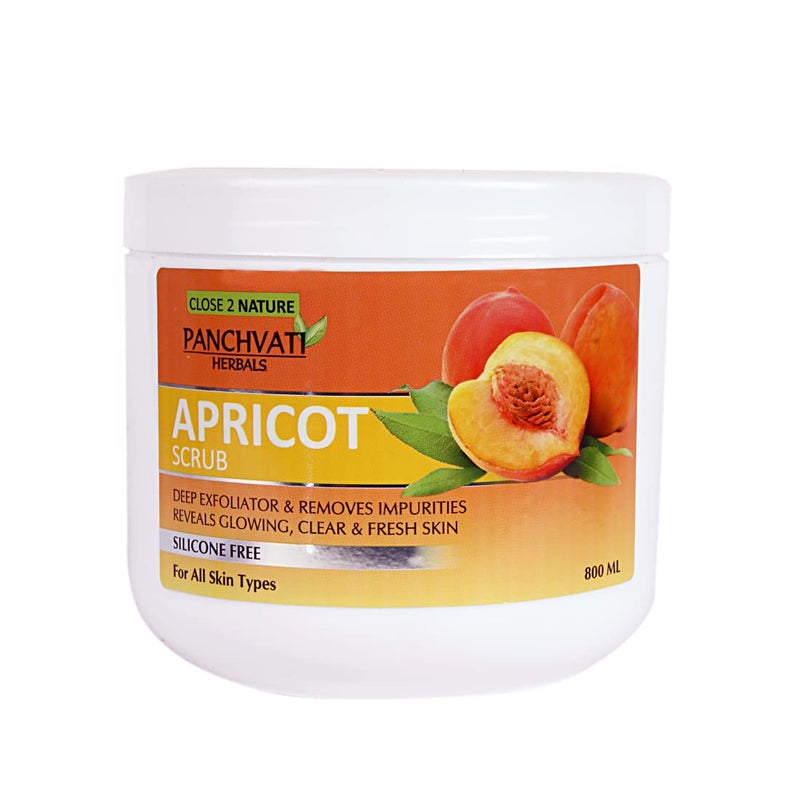 Panchvati Herbals Regular Apricot Scrub for Better Skin Tone & Removing Wrinkles- 800 ml. - Image 5