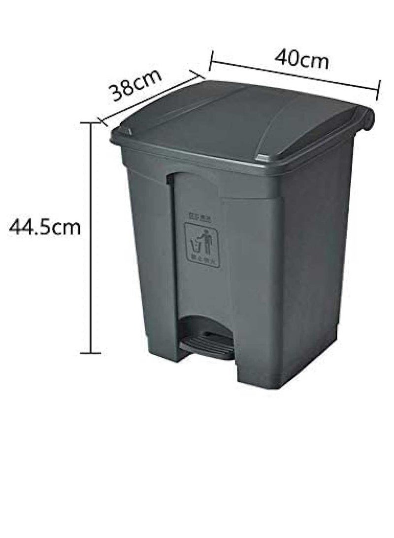 لاكوت Lacot 30L Plastic Garbage Bin with Pedal Grey - Image 2