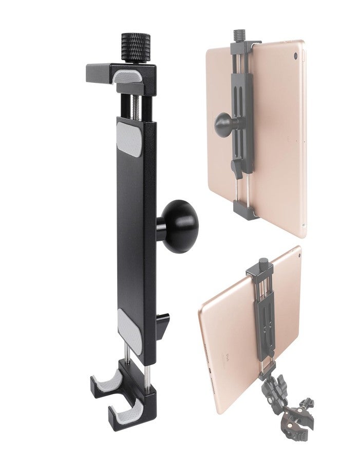 Leenconghui Aluminum Alloy Tablet Holder with 1" Ball Head-360 Rotatable Tablet Mount for iPad and Other Devices from 4.7"-12.9", Compatible with RAM Mounts and Other B Size Double Socket Arm - Image 1