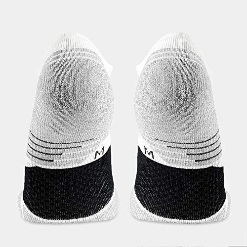WANDER Men's Athletic Running Socks 7 Pairs Thick Cushion Ankle Socks for Men Sport Low Cut Socks 6-9/10-12 (7 Pairs White Grey, Shoe Size: 10-12) - Image 4