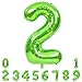 TONIFUL 40 Inch Large Green Numbers Balloons 09 Number 2 Digital 2 Helium Foil Mylar Big Number Balloons for 2026 Graduation New Year Eve Birthday Party Anniversary Supplies Decorations - Image 4