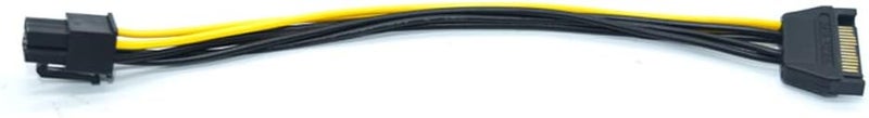 ELifeApply 3 Pack 15-Pin SATA Male to 6 Pin PCI-Express Female Video Card Power Adapter Cable - Image 5