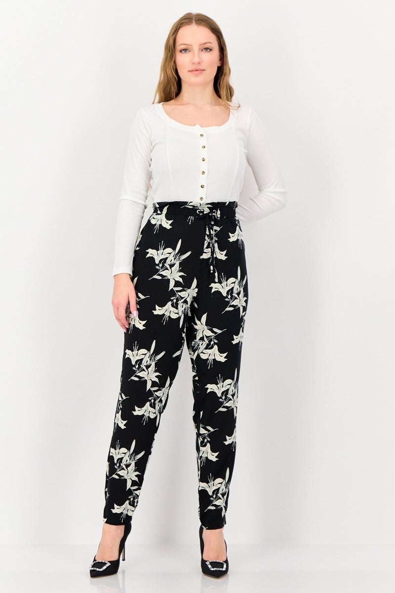 DOROTHY PERKINS Women Regular Fit Floral Pattern Palazzo Pants, Multicolor - Image 4