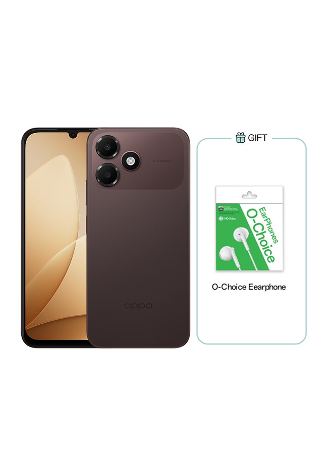 أوبو A6c 4G ثنائي الشريحة بني حجري 4GB RAM 128GB 4G LTE - نسخة الشرق الأوسط مع هدية سماعات O-Choice - Image 1