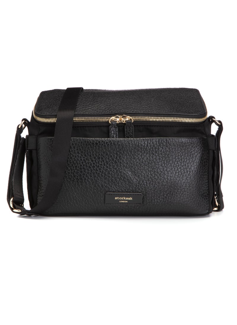 storksak Alyssa Stroller Bag Black and Gold  - Image 1