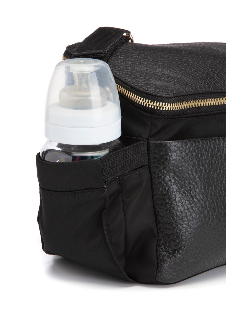storksak Alyssa Stroller Bag Black and Gold  - Image 3