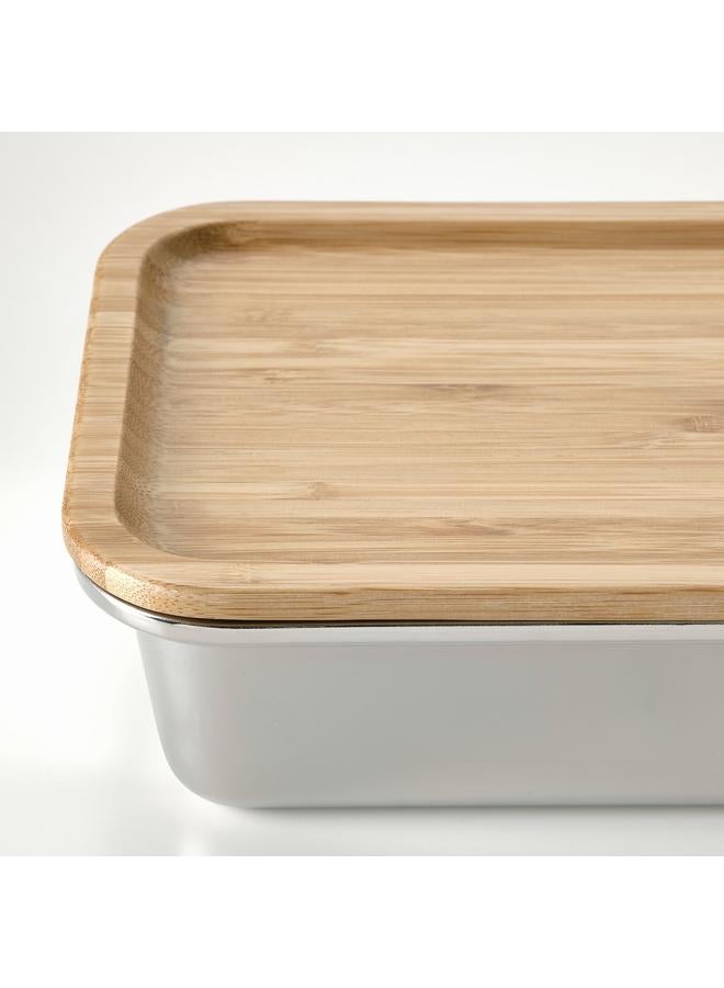 Green Tiger Food container with lid, rectangular stainless steel/bamboo, 1.0 l - Image 4