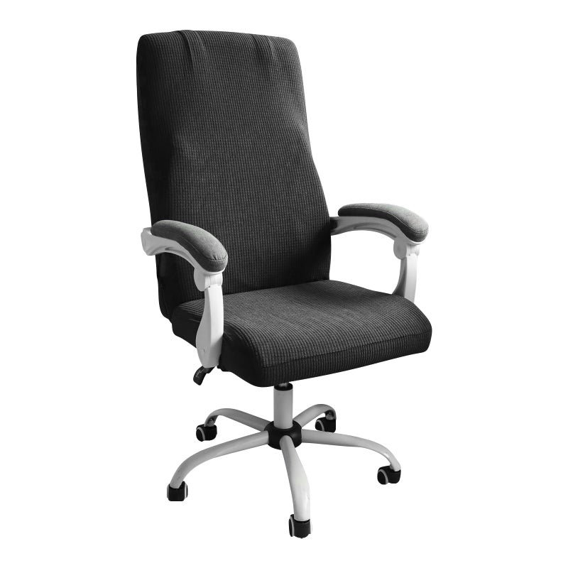 FORCHEER Large Office Chair Covers Stretchable XL Office Chair Cover Big and Tall Computer Chair Covers LargeBlack
