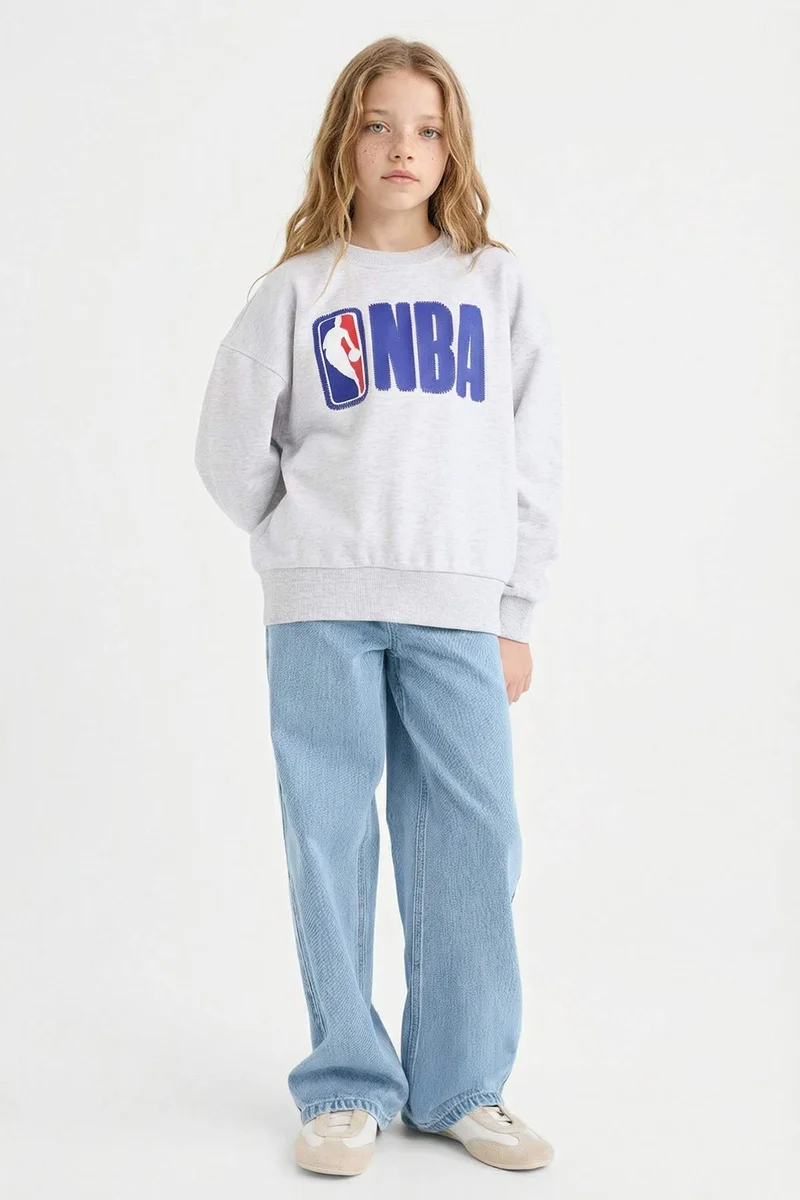 DeFacto Girl NBA Oversize Crew Neck Sweatshirt