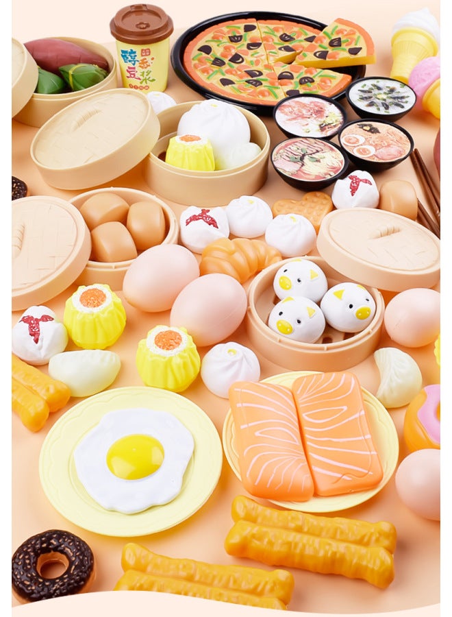 84-piece Tableware Snack Set Children's Play Hamburger Snack Gourmet Cooking Kitchen Toy Sweet-Color:8084 Deluxe 84 Set E-Commerce - Image 5
