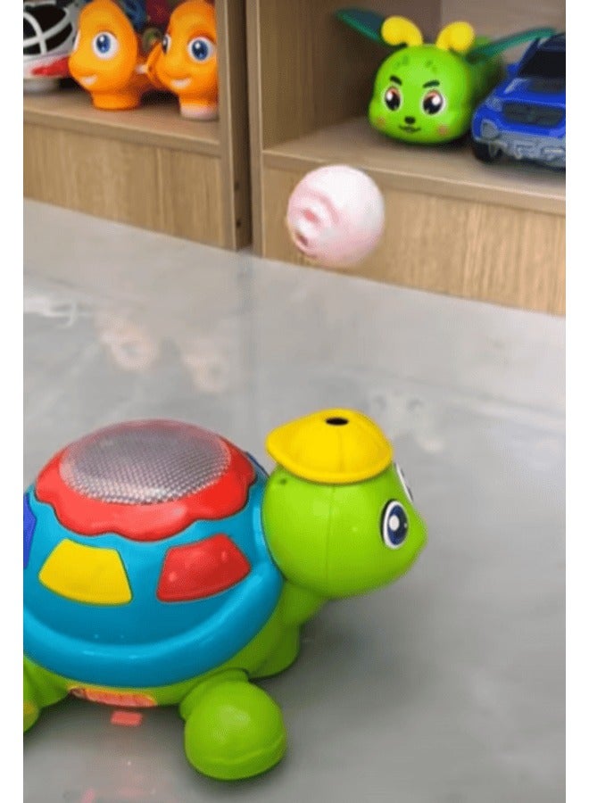 Air Blowing Ball Rotating on Sky with Light and Music - Fun Turtle Toy - Image 2