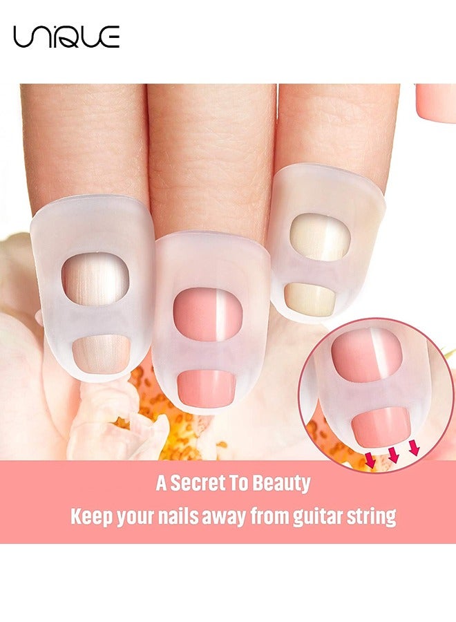 Unique 25 Pieces Silicone Finger Sleeve，Guitar Fingertip Protectors Silicone Finger Guards Anti-slip Finger Protection Covers Caps for Stringed Instruments Guitar Mandolin Bass Counting Sewing, 5 Sizes  - Image 5