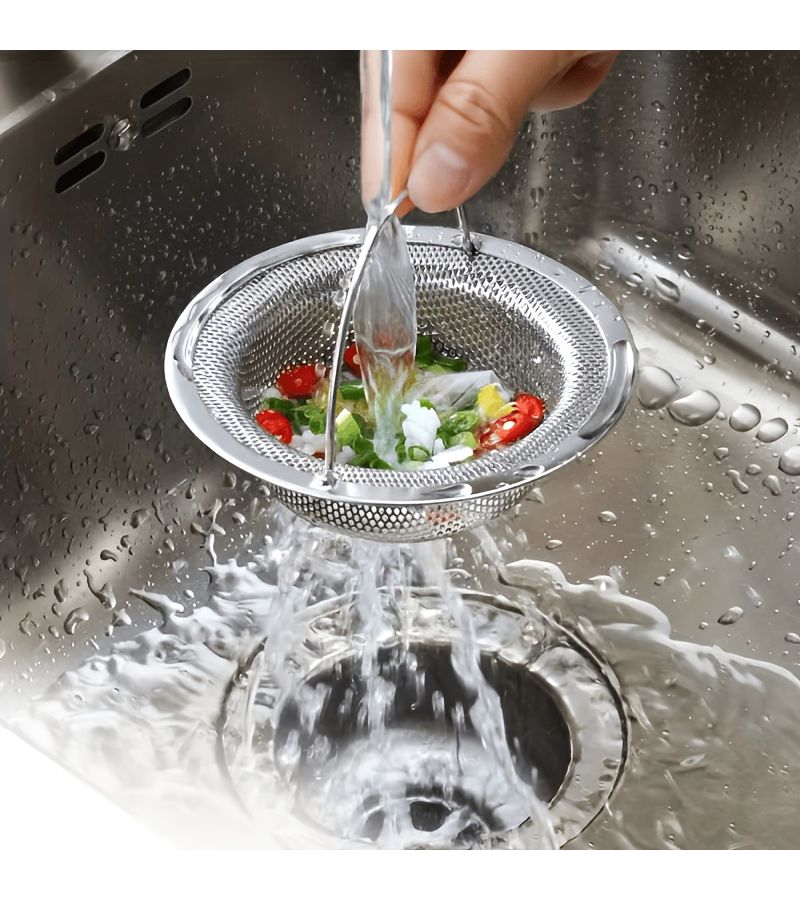 Newly Upgraded (silvery) Stainless Steel Kitchen Drain Filter, Anti-Clogging Adjustable Mesh Drip Tray For Sink And Floor Drains, Rust-Proof Durable, Universal Home Cleaning Essential - Image 5