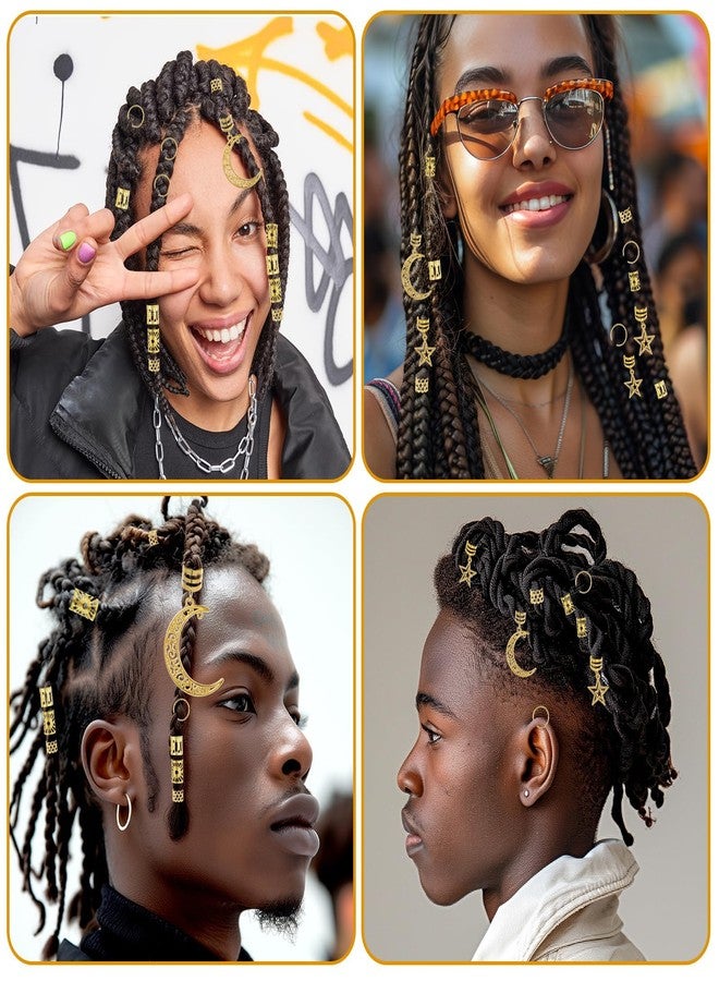 FFZDENA 45 Pcs Braid Hair Accessories, Hair Beads for Women, Gold Hair Jewellery for Braids, Hair Rings and Braid Accessories for Women, Elegant Hair Accessories for Parties, Weddings and Festivals - Image 4