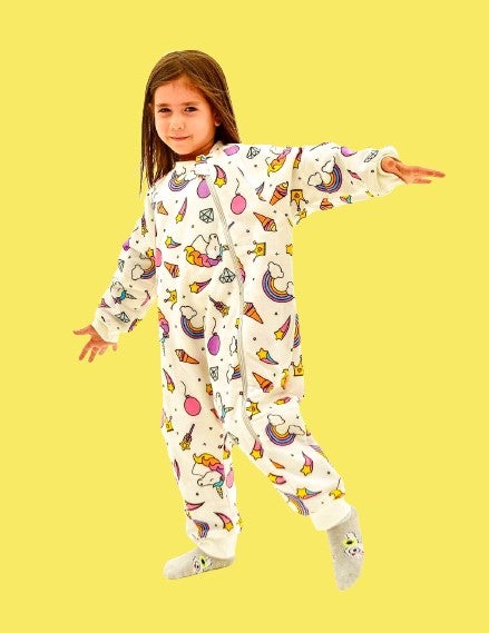 Mini Kiti Mini Kit Winter Long Sleeve Double Layer 100% Cotton Flannel Unicorn Kids Baby Sleeping Bag  - Image 3