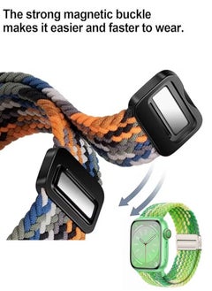 X-level Bands Compatible with Apple Watch 42mm 44mm 45mm 49mm Series 9/8/7/SE/6/5/4/3/2/1 IWatch Ultra/Ultra 2/Hermès Men Women Braided Nylon Sport Band Adjustable Elastics Magnetic Buckle Straps  - Image 5