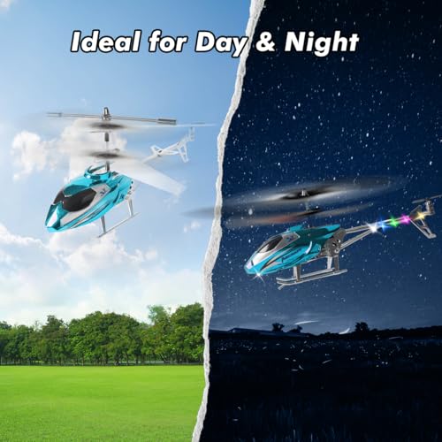 VATOS طائرة هليكوبتر RC من VATOS للأولاد 24G مع تحكم عن بعد وإضاءة LED للأطفال من عمر 12 عامًا ارتفاع ثابت وإقلاع بضغط زر واحد طائرات RC داخلية هدايا مثالية للأولاد والبالغين - Image 5
