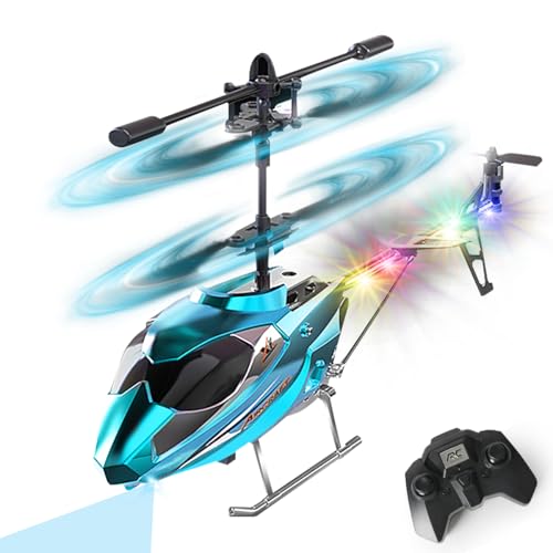 VATOS طائرة هليكوبتر RC من VATOS للأولاد 24G مع تحكم عن بعد وإضاءة LED للأطفال من عمر 12 عامًا ارتفاع ثابت وإقلاع بضغط زر واحد طائرات RC داخلية هدايا مثالية للأولاد والبالغين - Image 1
