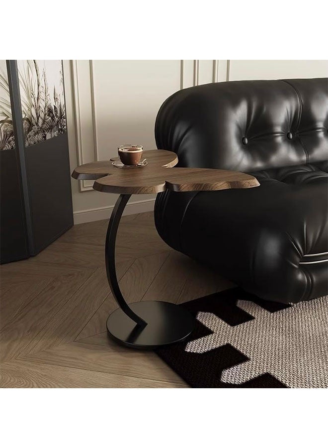 WINEENEE Elegant Retro Modern Small Solid Walnut Wood Butterfly Shape Side & End Table - Durable, Easy Assembly for Living Room, Sofa, Bedroom & Multi-Surface Use - Image 2