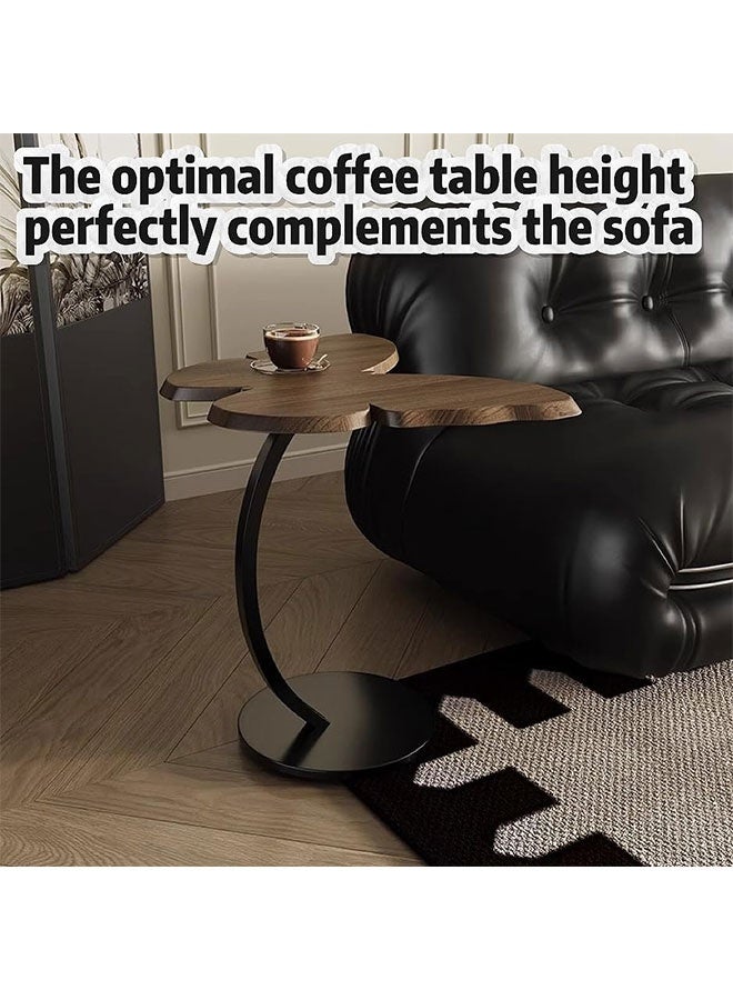 WINEENEE Elegant Retro Modern Small Solid Walnut Wood Butterfly Shape Side & End Table - Durable, Easy Assembly for Living Room, Sofa, Bedroom & Multi-Surface Use - Image 4