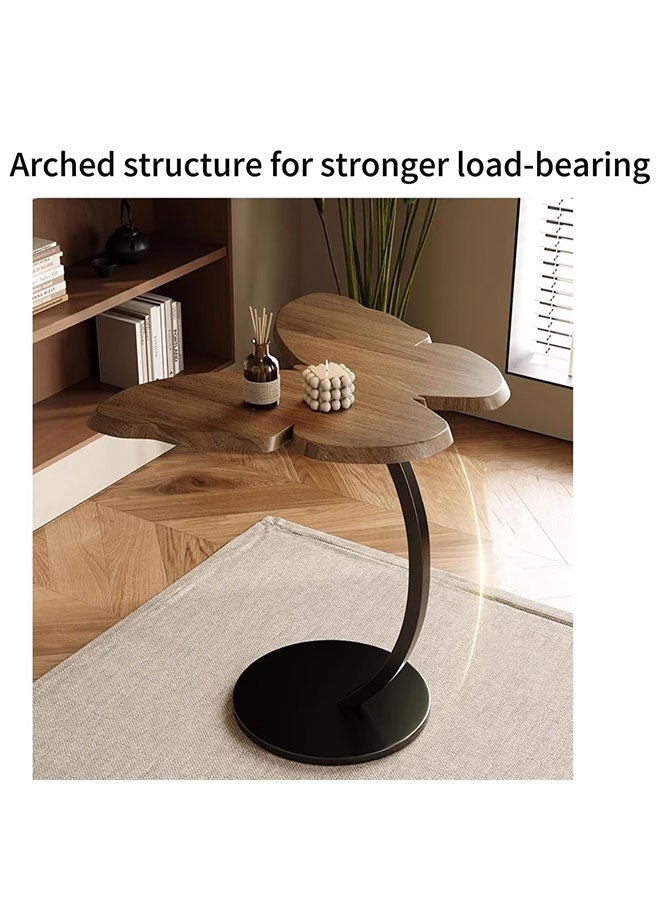 WINEENEE Elegant Retro Modern Small Solid Walnut Wood Butterfly Shape Side & End Table - Durable, Easy Assembly for Living Room, Sofa, Bedroom & Multi-Surface Use - Image 5