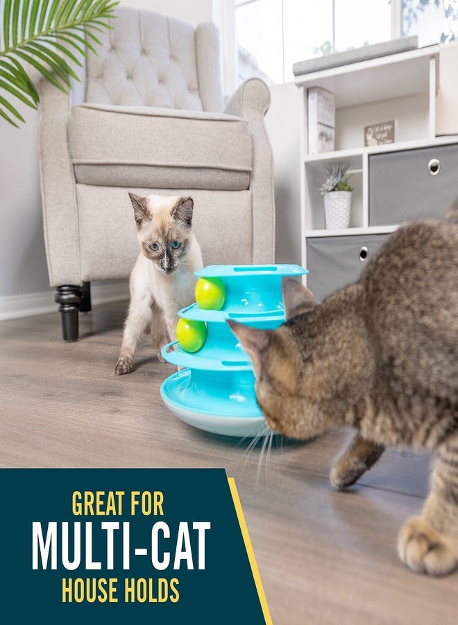 Our Pets Wobble Triple Chase Ball Track Interactive Cat Toy for Indoor Cats with Catnip (Cat Toys; Kitten Toys for Hunting and Chasing w/Rattling; Rolling Balls) - Image 3
