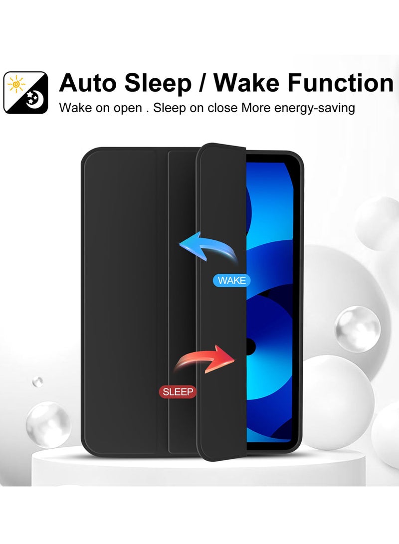 for iPad Air 13 inch (2024 6th M2 / 2025 7th M3 / 2026 8th M4) / ipad Pro 12.9 inch (22/21/20/18) Case Cover, Auto Wake/Sleep, Comfortable Skin Touch, Slim Trifold Stand Protective Cover with Soft TPU Back,Black - Image 2