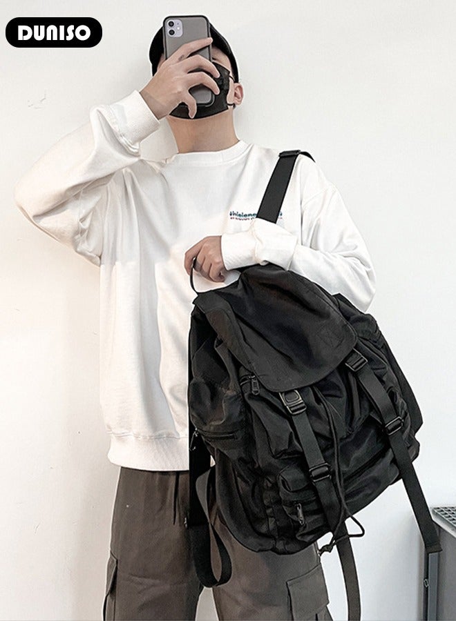 DUNISO Travel Backpack Large Capacity Backpack Multifunction Casual Water Resistant Double Shoulder School Bag Computer Backpack Business Durable Laptops Travel Backpacks Outdoor Bags for Men Women - Image 5