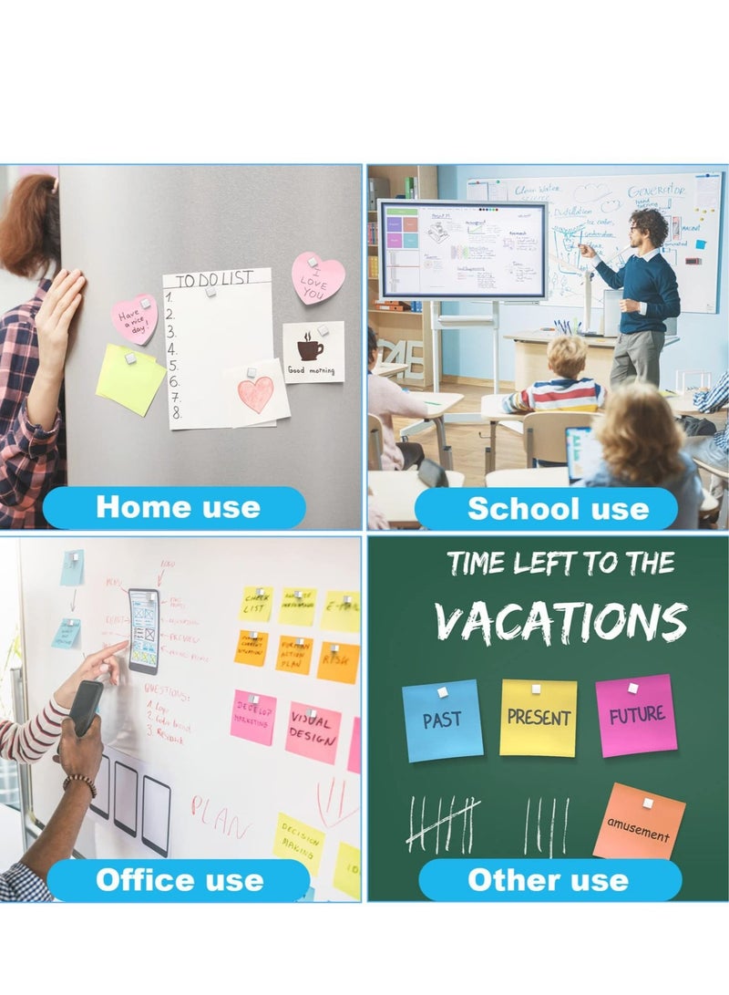 Captaintech Fridge Magnets, 5 x 5 x 5mm Strong Magnet , 110pcs Neodymium Magnets, Tacks Magnetic Push Pins for Whiteboard, Magnets for Fridge, Office, Map, Photo (Square) - Image 4