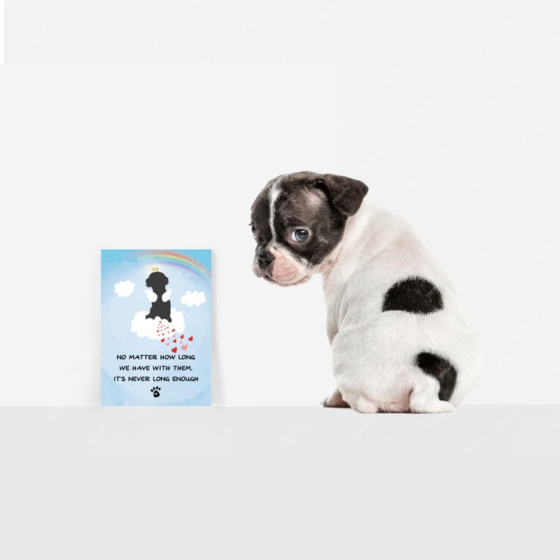 COLINHELIN Dog Loss Sympathy Card, Cute Pet Dog Loss Card with Rainbow Bridge, Dog Condolence Card for Dog Owner Lover, Doggy Bereavement ard for Family Friends Dog Lover, Dog Sympathy Card, Pet Loss Card - Image 4