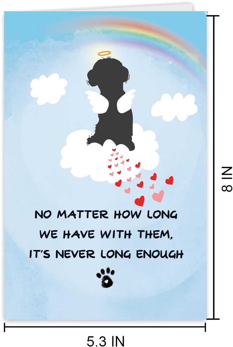COLINHELIN Dog Loss Sympathy Card, Cute Pet Dog Loss Card with Rainbow Bridge, Dog Condolence Card for Dog Owner Lover, Doggy Bereavement ard for Family Friends Dog Lover, Dog Sympathy Card, Pet Loss Card - Image 5